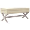 vidaXL Табуретка за съхранение, 110x45x49 см, лен