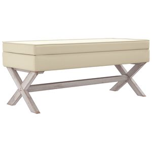 vidaXL Табуретка за съхранение, 110x45x49 см, лен