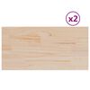 vidaXL Плотове за маси, 2 бр, 60x30x1,7 см, правоъгълни, бор масив