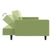 vidaXL 2-местно разтегателно канапе, светлозелено, кадифе