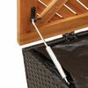 vidaXL Външна кутия за съхранение черна 220x50x54 см PE ратан акация