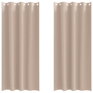 vidaXL Завеси за затъмняване с пръстени 2 бр. Таупе 225 x 140 см