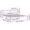 vidaXL Рамка за легло Тъмен сив 200 x 200 cm Солидно борово дърво