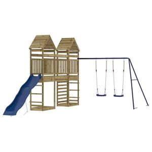 vidaXL Комбинирано детско съоръжение за игра, импрегниран бор
