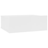 vidaXL Нощно шкафче със стенен монтаж, бяло, 40x30x15 см, ПДЧ