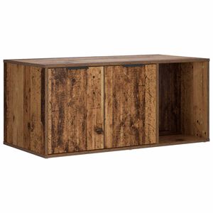 vidaXL Мебел за котешка клетка Старо дърво 100 x 49 x 45 см