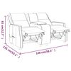 vidaXL 2-местен масажен реклайнер, сиво, изкуствена кожа
