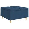 vidaXL О1434томан с място за съхранение Синьо 80 x 80 x 45 cm текстил