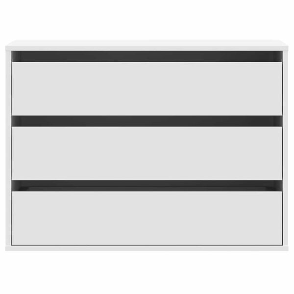 vidaXL Ъглов скрин с чекмеджета, бял, 80x41x58 см, инженерно дърво