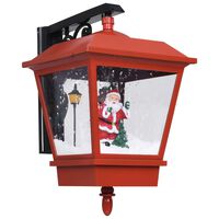 vidaXL Коледна LED лампа за стена с Дядо Коледа, червена, 40x27x45 см