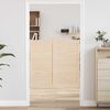 vidaXL Люлеещи се врати Louvred Design 1-Pair масивна дървесина бор
