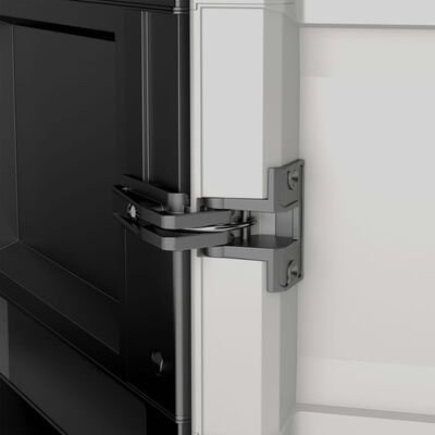 Keter Нисък шкаф за съхранение Gear, черно и сиво, 97 см