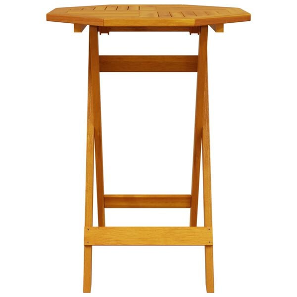 vidaXL Сгъваема градинска маса Ø60x75 см масивна акация