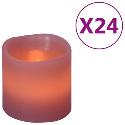 vidaXL Електрически LED свещи, 24 бр, топло бяло