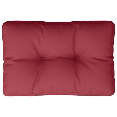 vidaXL Палетна възглавница, виненочервена, 50x40x12 см, текстил