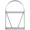 vidaXL Поставка за дърва, зелена, 80x45x120 см, поцинкована стомана