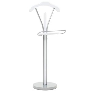 vidaXL Стояща закачалка за костюм, 45x35x107 см, бяла