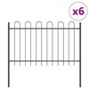 vidaXL Градска ограда BOXTEL 6 бр. 10,2 x 1,2 м Сив