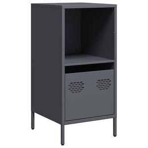 vidaXL Бюфет, антрацит, 35x39x73,5 см, студеновалцувана стомана