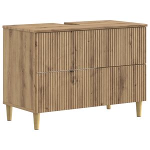 vidaXL Шкаф за мивка в баня ARNHEM Дъб артизан 82 x 41 x 59 см