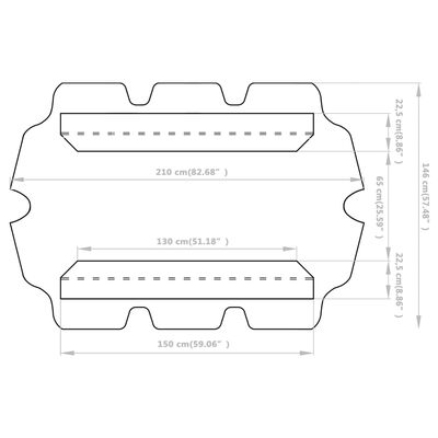 vidaXL Резервен сенник за градинска люлка теракота 150/130x105/70 см