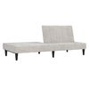 vidaXL 2-местно канапе с табуретка, светлосиво, микрофибърен текстил