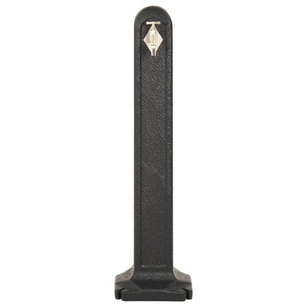 vidaXL Градински резервоар с кран, антрацит, имитация на камък