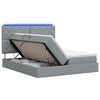 vidaXL LED легло за съхранение с матрак Светлосиво 180 x 200 cm