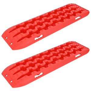 vidaXL Платформа за сцепление 2 pcs Червено 106 x 30,5 x 7 см