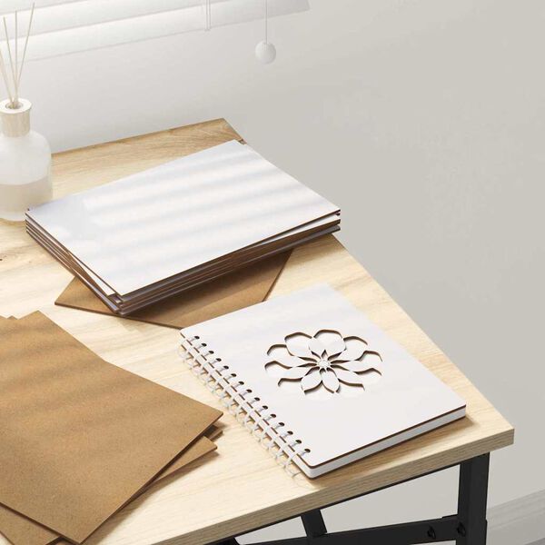 vidaXL Декор панели 50 pcs Бяло 15 x 21 x 0.27 см Инженерно дърво