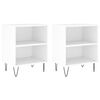 vidaXL Нощни шкафчета 2 бр бели 40x30x50 см инженерно дърво