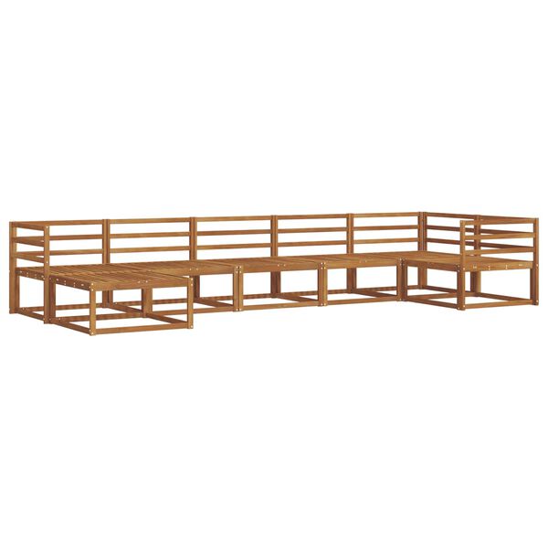 vidaXL Комплект дивани за открито 7 pcs Естествен