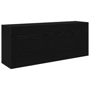 vidaXL Стенен шкаф за баня, черни, 100x25x40 см, инженерно дърво