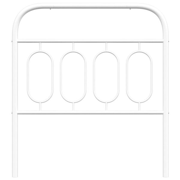 vidaXL Метална резервна табла за легло, бяла, 80 см