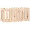 vidaXL Градинска леха с дизайн на ограда 100x50x50 см бор масив