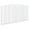 vidaXL Габионни кошници арка 2 бр 400x30x200/220 см поцинковано желязо