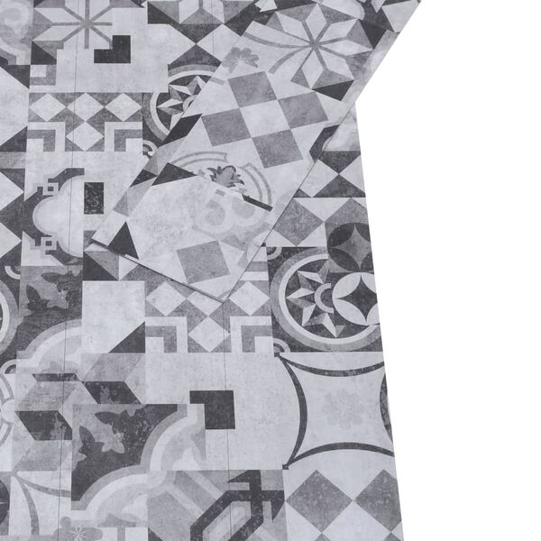 vidaXL Несамозалепващи PVC подови дъски 5,26 м² 2 мм сива щампа