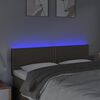 vidaXL LED горна табла за легло, таупе, 144x5x78/88 см, плат