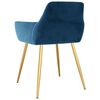 vidaXL Трапезни столове, 6 бр, сини, кадифе