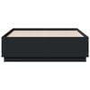 vidaXL Рамка за легло, черна, 75x190 см, масивно дърво