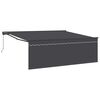 vidaXL Рамка за сенник Жълт и бял 350 x 250 cm Полиестер с PU покритие