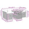 vidaXL Градински диван с възглавници, 7 части, бежов полиратан акация