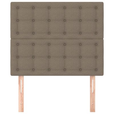 vidaXL Горни табли за легло, 2 бр, таупе, 80x5x78/88 см, плат
