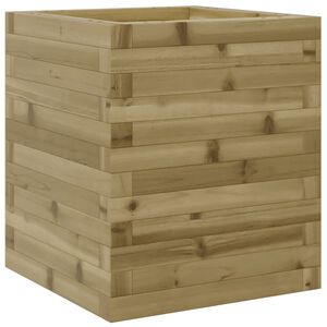 vidaXL Градинска кашпа, 40x40x46 см, импрегнирано борово дърво