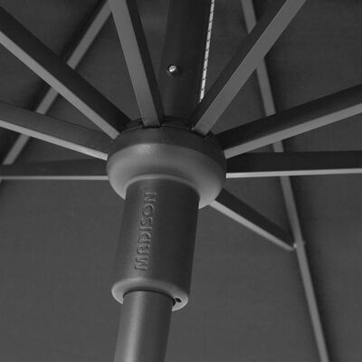 Madison Градински чадър Paros II Luxe, 300 см, сив
