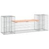 vidaXL Градинска пейка габион 183x41x60,5 см дугласко дърво масив