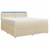vidaXL Континентално легло с матрак Кремаво 140 x 200 cm Текстил