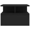 vidaXL Нощно шкафче за стена, черно, 40x31x27 см, инженерно дърво