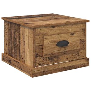 vidaXL Масичка за кафе Старо дърво 50 x 50 x 35 cm Инженерна дървесина