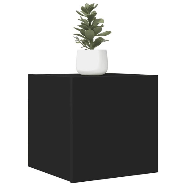 vidaXL ТВ шкафове за стенен монтаж, 4 бр, черни, 30,5x30x30 см